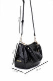 Tamer Tanca Kadın Suni Deri Siyah Kroko Omuz Çanta 1099 205 BN CNT SK25-26 SIYAH KROKO