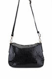 Tamer Tanca Kadın Suni Deri Siyah Kroko Omuz Çanta 1099 205 BN CNT SK25-26 SIYAH KROKO