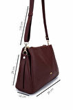 Tamer Tanca Kadın Suni Deri Bordo Kol Çantası 1003 2033 BN CNT SK25-26 BORDO FLTR