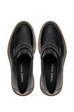 Tamer Tanca Erkek Hakiki Deri Siyah Loafer Ayakkabı 537 3670 ERK AYK Y25 SIYAH SHRNK