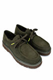 Tamer Tanca Erkek Hakiki Deri Yeşil Nubuk Loafer Ayakkabı 1111 5904 ERK AYK SK25-26 OLIVE NUBUK
