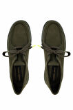 Tamer Tanca Erkek Hakiki Deri Yeşil Nubuk Loafer Ayakkabı 1111 5904 ERK AYK SK25-26 OLIVE NUBUK