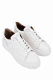Tamer Tanca Erkek Hakiki Deri Beyaz Sneakers & Spor Ayakkabı 1166 25501 ERK AYK SK25-26 BEYAZ