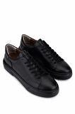 Tamer Tanca Erkek  Hakiki Deri Siyah/Siyah Sneakers & Spor Ayakkabı 1166 25501 ERK AYK SK25-26 SIYAH DR/SIYAH