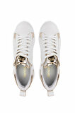 Tamer Tanca Kadın Suni Deri Beyaz Sneakers & Spor Ayakkabı 1009 2200 BN AYK SK25-26 BEYAZ/DORE