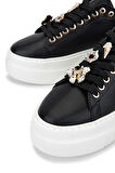 Tamer Tanca Kadın Suni Deri Siyah Analin Sneakers & Spor Ayakkabı 1009 2210 BN AYK SK25-26 SIYAH ANL