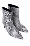 Tamer Tanca Kadın Siyah Yılan Desen Topuklu Bot 735 8793 BN BOT SK25-26 SIYAH YLN BSK