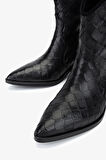Valmenti Kadın Hakiki Deri Siyah Topuklu Bot 1167 4033 BN BOT SK25-26 SIYAH PTN BSK