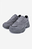Valmenti Kadın Hakiki Deri Gri Sneakers & Spor Ayakkabı 154 3396 BN AYK SK25-26 GRI SUET/SYH DR