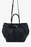 Valmenti Kadın Hakiki Deri Siyah Omuz Çanta 1169 6354 BN CNT SK25-26 NERO