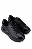 Tamer Tanca Kadın Hakiki Deri Siyah Rugan Sneakers & Spor Ayakkabı 322 2514502 BN AYK SK25-26 SIYAH KRSK RGN
