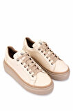 Tamer Tanca Kadın Hakiki Deri Bej Sneakers & Spor Ayakkabı 1116 5022-09 BN AYK SK25-26 BEJ FLTR