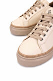 Tamer Tanca Kadın Hakiki Deri Bej Sneakers & Spor Ayakkabı 1116 5022-09 BN AYK SK25-26 BEJ FLTR