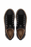 Tamer Tanca Kadın Hakiki Deri Siyah Floter Sneakers & Spor Ayakkabı 1116 5022-09 BN AYK SK25-26 SIYAH FLTR