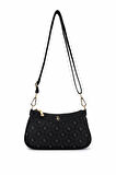 Tamer Tanca Kadın Suni Deri Siyah Desen Postacı Çanta 743 2339 BN CNT SK25-26 SIYAH GFRJ