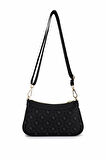 Tamer Tanca Kadın Suni Deri Siyah Desen Postacı Çanta 743 2339 BN CNT SK25-26 SIYAH GFRJ