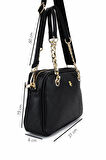 Tamer Tanca Kadın Suni Deri Siyah Postacı Çanta 743 2340 BN CNT SK25-26 SIYAH MNG