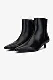 Valmenti Kadın Hakiki Deri Siyah Topuklu Bot 492 2035 BN BOT SK25-26 SIYAH DR