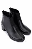 Tamer Tanca Kadın Hakiki Deri Siyah Topuklu Bot 824 640 BN BOT SK25-26 SIYAH CILT