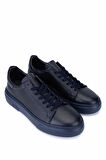 Tamer Tanca Erkek Hakiki Deri Lacivert Taban Sneakers & Spor Ayakkabı 04 2501 ERK AYK Y23 LACI TBN/LACI FLTR