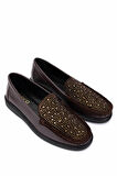 Tamer Tanca Kadın Hakiki Deri Kahverengi Loafer Ayakkabı 1120 842-7 BN AYK SK25-26 KHV DR/KHV TAS