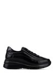 Tamer Tanca Kadın Hakiki Deri Siyah Kırışık Rugan Sneakers & Spor Ayakkabı 298 3215 BN AYK Y26 SIYAH KRSK RGN