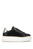Tamer Tanca Kadın Suni Deri Siyah/Gold Sneakers & Spor Ayakkabı 1009 2734 BN AYK Y26 SIYAH/LIGHT GOLD