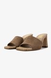 Valmenti Kadın Hakiki Deri Taupe Topuklu Terlik 1141 885 BN TRLK Y26 TAUPE SUEDE