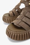 Valmenti Kadın Hakiki Deri Taupe Düz Sandalet 1141 842 BN SNDLT Y26 TAUPE SUEDE