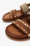 Valmenti Kadın Deri & Tekstil Taba Düz Sandalet 1141 505 BN SNDLT Y26 TAN LEATHER