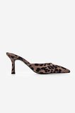 Valmenti Kadın Tekstil Leopar Topuklu Terlik 932 A119 BN TRLK Y26 LEOPAR SATEN