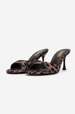 Valmenti Kadın Tekstil Leopar Topuklu Terlik 932 Y278 BN TRLK Y26 LEOPAR SATEN