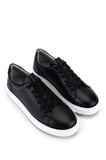 Tamer Tanca Erkek Hakiki Deri Siyah Sneakers & Spor Ayakkabı 1214 111 ERK AYK Y26 SIYAH DR