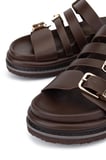 Janet&Janet Kadın Suni Deri Kahverengi Düz Terlik 1215 J693 BN TRLK Y26 DARK BROWN