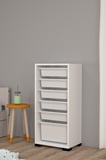 Rüya No.2 Modern Kullanışlı Beyaz Geniş Çok Amaçlı Sepetli Dolap