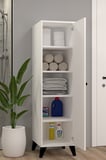 Tire XL Beyaz Banyo Dolabı Havlu ve Temizlik Dolabı