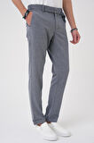 P 1154 Comfort Fit Belden Kumaş Kemerli Pamuk Koyu Gri Jogger Pantolon