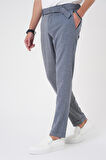 P 1154 Comfort Fit Belden Kumaş Kemerli Pamuk Koyu Gri Jogger Pantolon