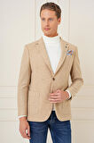 C 689 Slim Fit Bej Spor Ceket