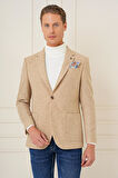 C 689 Slim Fit Bej Spor Ceket