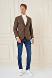 C 689 Slim Fit Kahve Spor Ceket