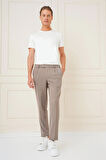 P 1164 Slim Fit Bej Klasik Pantolon
