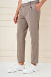 P 1164 Slim Fit Bej Klasik Pantolon