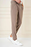P 1164 Slim Fit Bej Klasik Pantolon