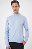 TR 876 Slim Fit Mavi Klasik Triko