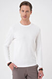 TS 887 Slim Fit Beyaz T-Shirt