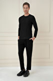 ATP 033 Slim Fit Siyah Spor Pantolon