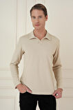 TS 890 Slim Fit Bej Spor T-Shirt
