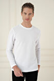TS 891 Slim Fit Beyaz Spor T-Shirt