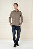 G 1580 Slim Fit Vizon Klasik Gömlek